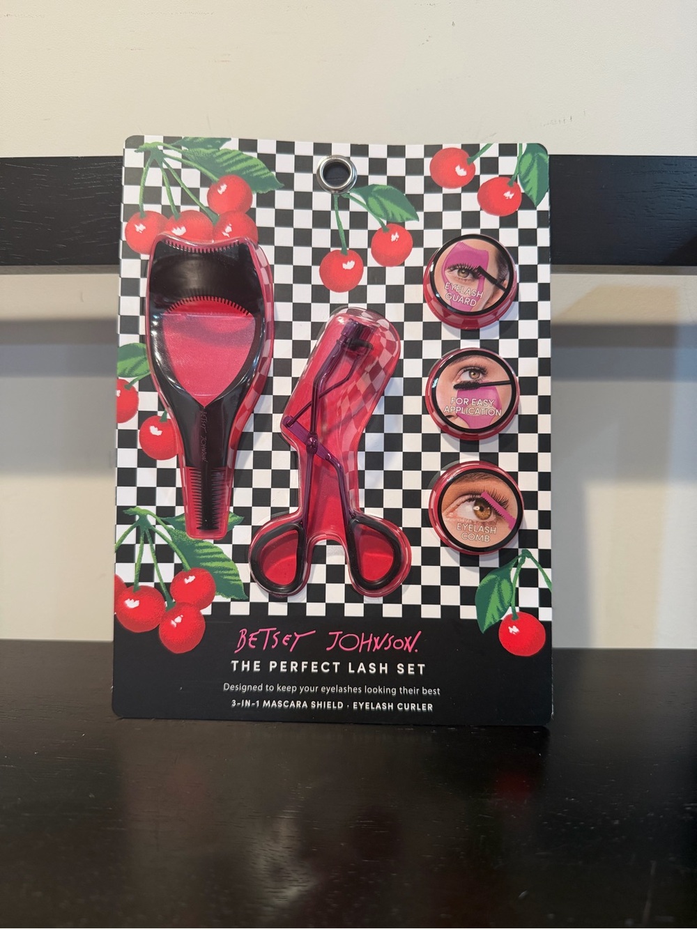Betsey Johnson The Perfect Lash Set with Red Cherry Accents - Picture 2 of 3